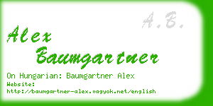 alex baumgartner business card